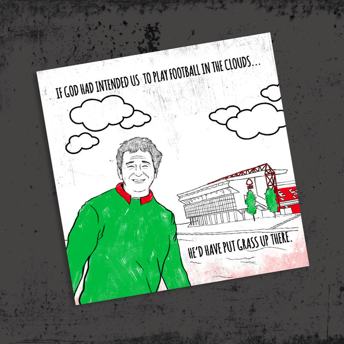 Football in the clouds - Brian Clough Quote Print