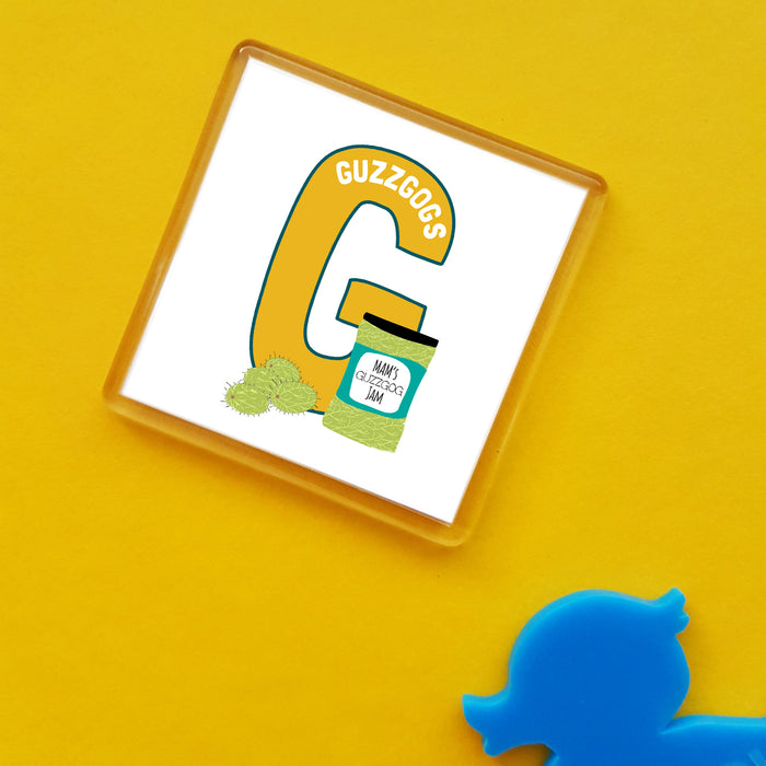 G is for guzzgogs Dialect Fridge Magnet