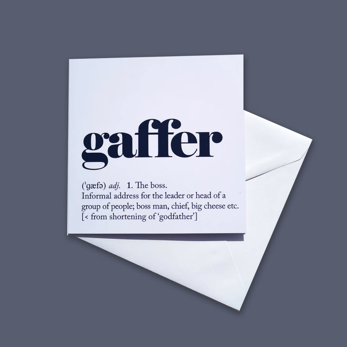 Gaffer Greetings Card