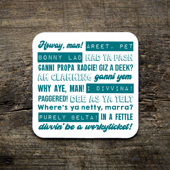Geordies Rabbit Geordie Phrases Coaster — DUKKI Ltd
