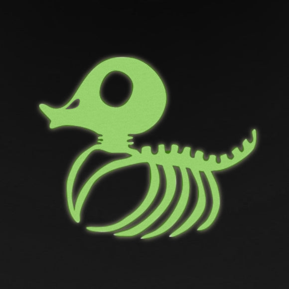 Trixy Styx glow in the dark Halloween skeleton duck T-shirt