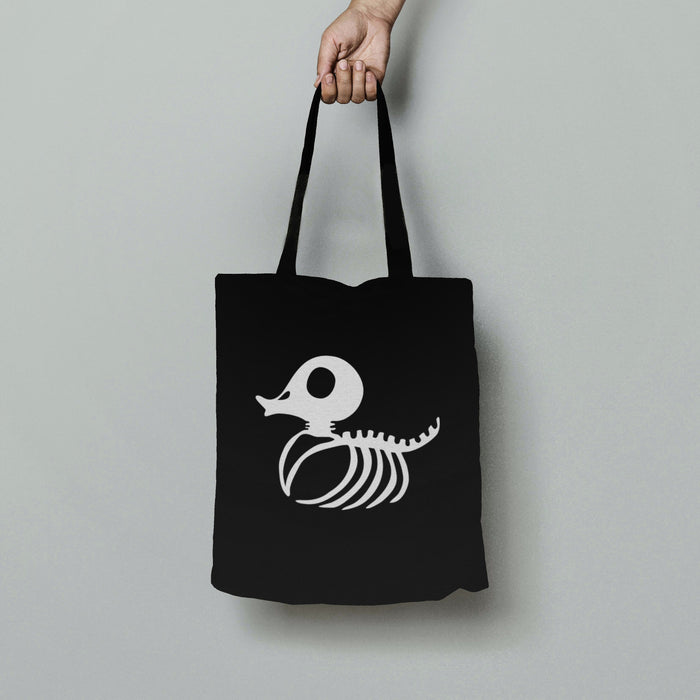 Trixy Styx Skeleton Duck (Glow in the Dark) Cotton Tote Bag