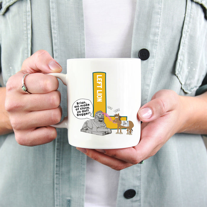 L is for Left Lion Mug