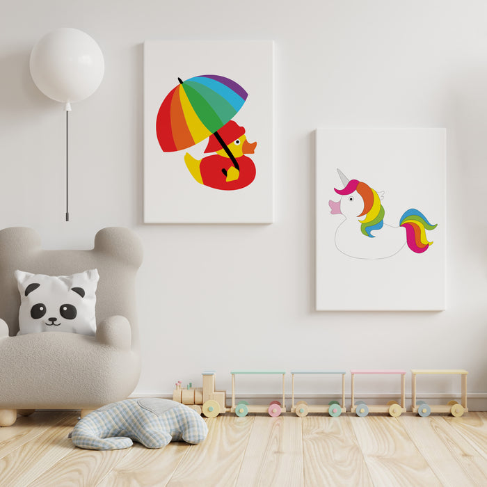 Rubber duck character 20x 30 inch Poster Prints