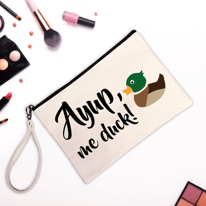 Ayup, me Duck! with duck Canvas Make up bag