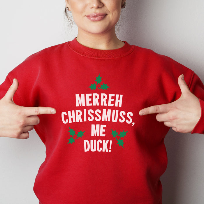 Merreh Chrissmuss, me duck! Christmas Jumper