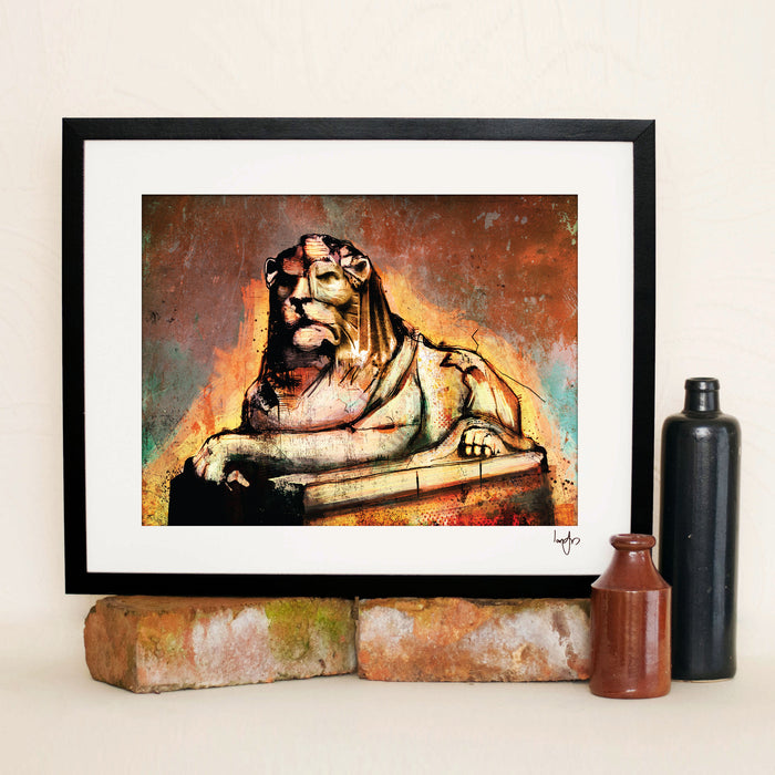 Right and Left Lion Limited Edition Prints