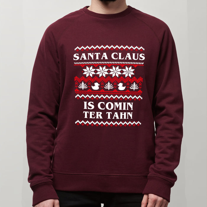 Santa Claus is comin ter tahn scandi print Jumper or T-shirt