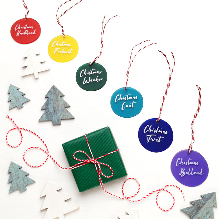 Swear word Frosted Acrylic Christmas Decorations